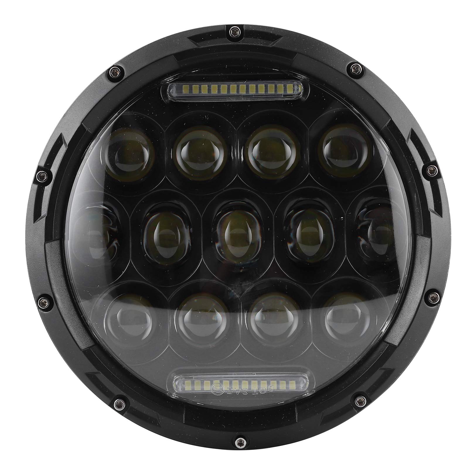 Yctze Reflektor 7in 75 W LED 6500K High Birhgtness Reflektor wydajny odpowiedni dla przedni reflektor motocyklowy led lampa czołowa wymiana nadaje się do do reflektorów motocyklowych