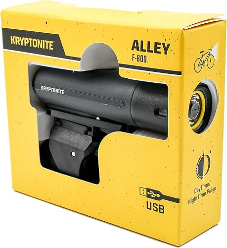 Miniatura 5 de Kryptonite Alley F-800 - Luz LED brillante para bicicleta, faro delantero de bicicleta recargable por USB, 800 lúmenes, 6 modos de luz, tiempo de