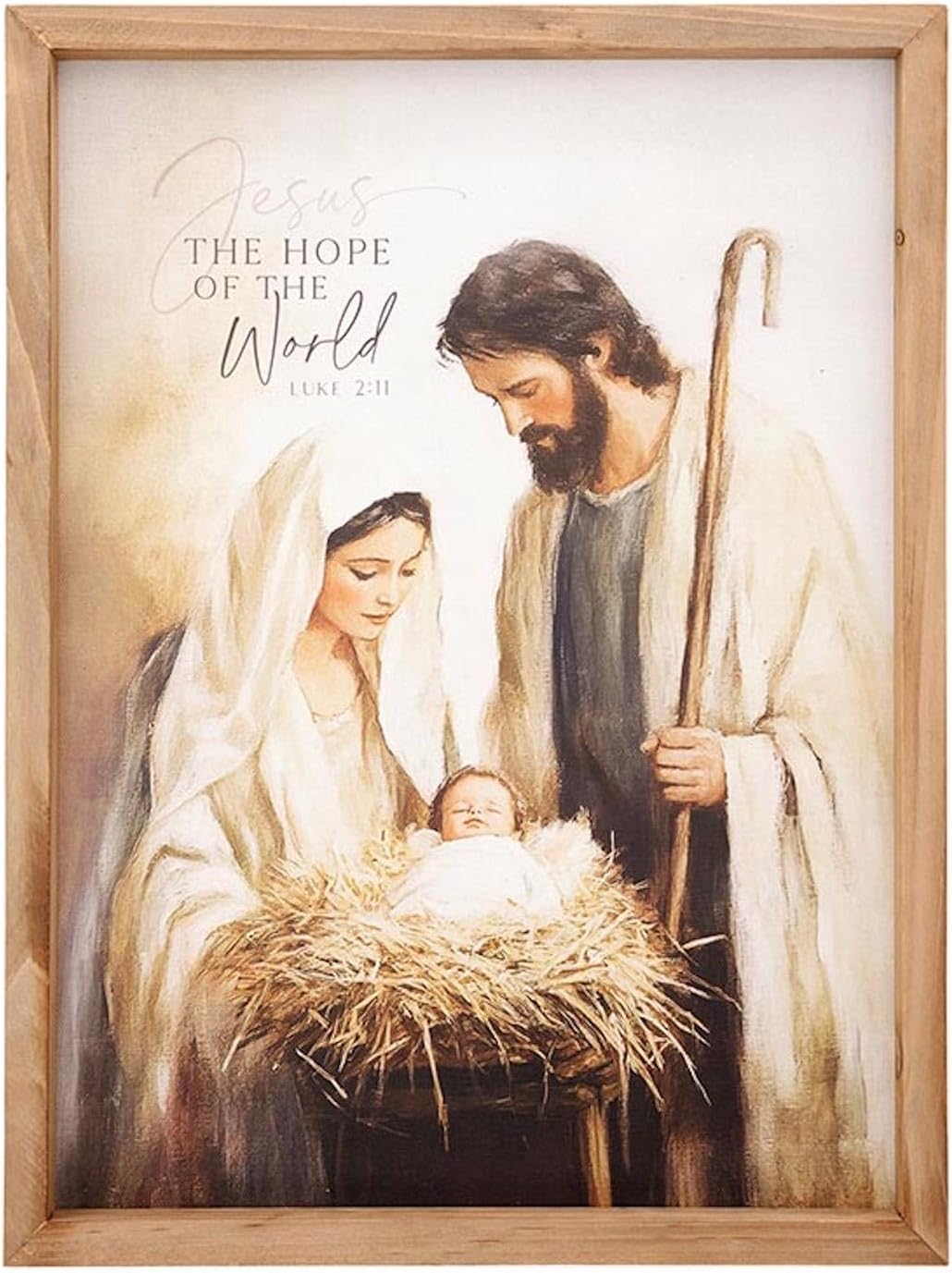 P. Graham Dunn Holy Family Framed Linen Art, 12" x 16", Jesus the Hope