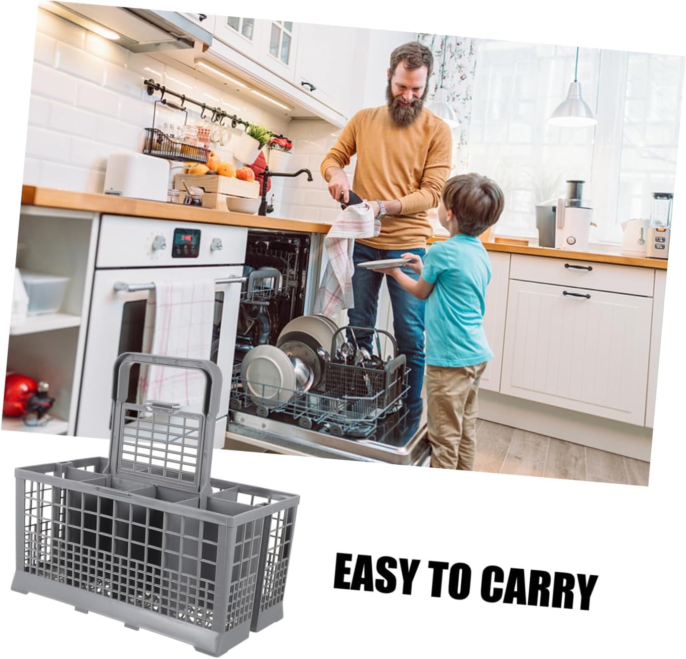 UPKOCH Dishwasher Cutlery Storage Rack Dishwasher Replacement Basket Capacity Drain Basket Easy to Clean Maintain