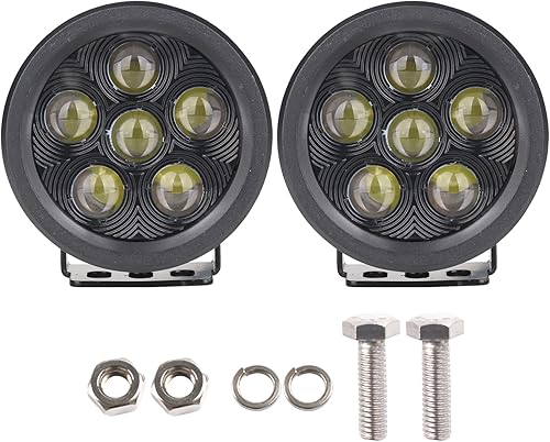 Miniatura 6 de PKEDUO Luces LED redondas de 3.5 pulgadas, haz puntal, luz antiniebla, compatible con SUV, ATV, UTV, camión, camioneta, barco, marino