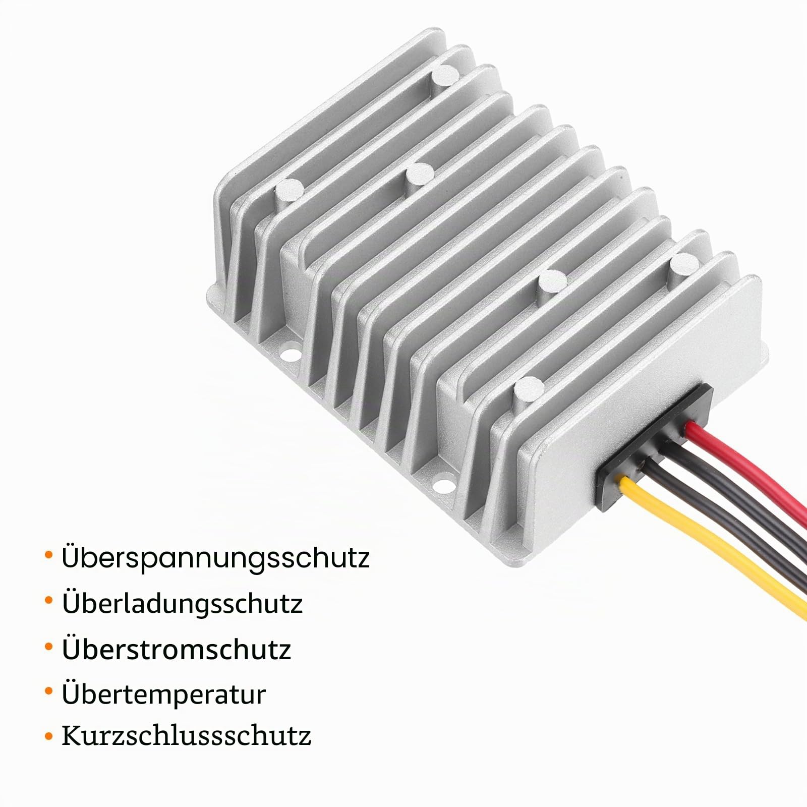 QUARKZMAN DC 8-40V auf DC 13,8V Spannungswandler 20A 276W Spannungsregler IP67 Wasserdichter Transformator Netzteilmodul Netzadapter für Auto LKW Solaranlage