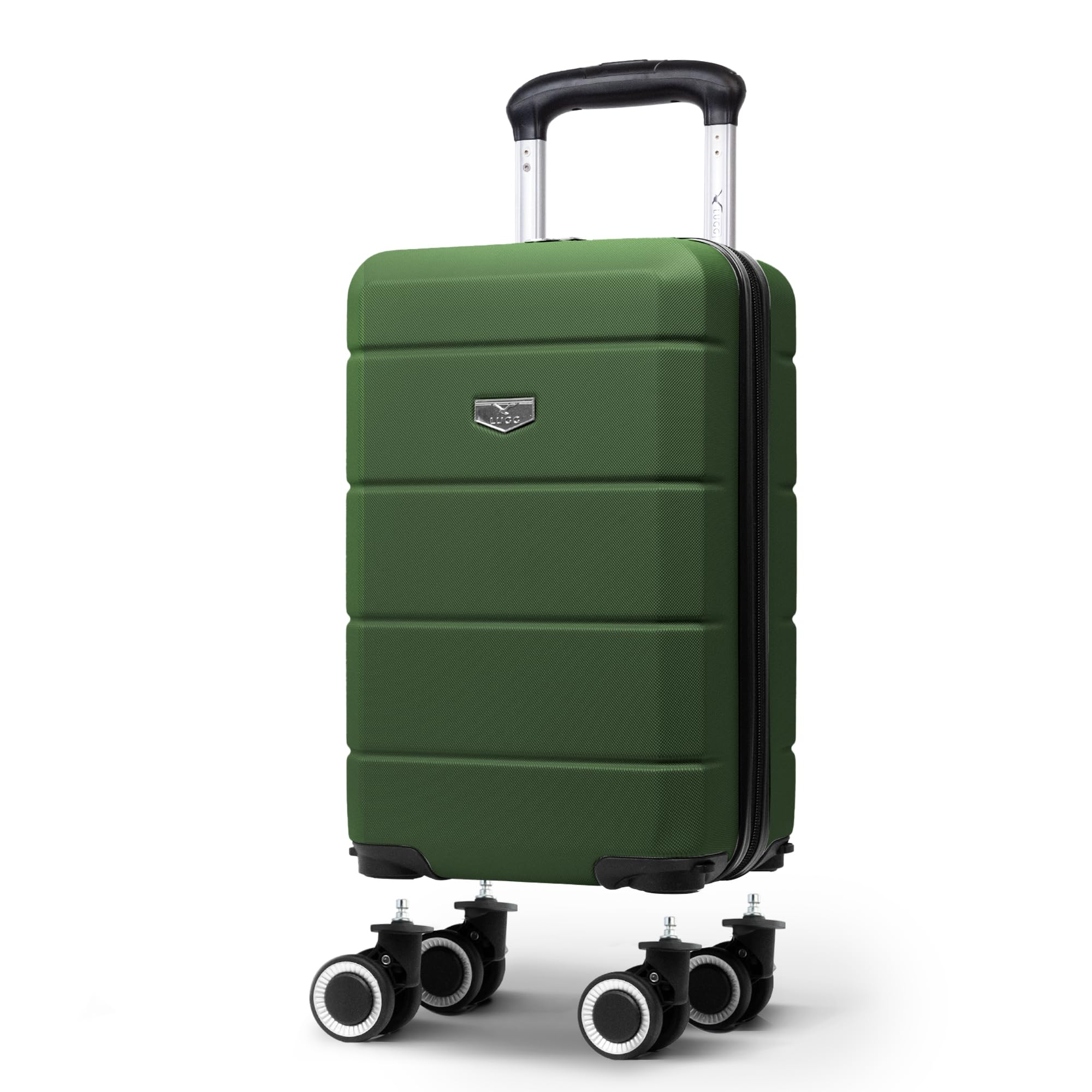LUGG - Jetset 40cm Suitcase - 40x30x20cm- Ryanair Compatible - Underseat Size - Hard Shell ABS - Spinner & Removable Wheels - Lightweight Travel Luggage- Cream/Brown — view 243