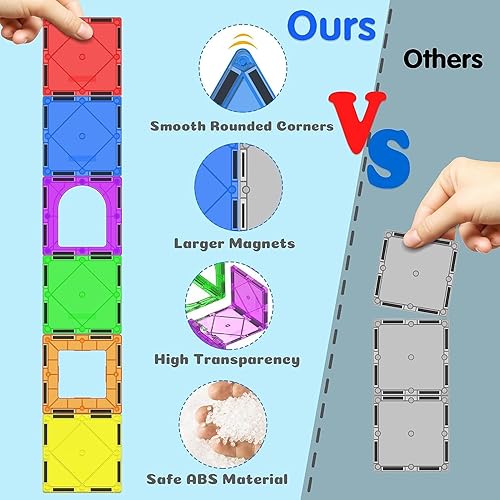 Miniatura 3 de 36 bloques de construcción magnéticos y 102 piezas de azulejos magnéticos