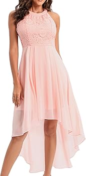 Laorchid Women's Elegant Sleeveless Evening Dress Lace Cocktail Dress Bridesmaid Dress Knee Length A Line Wedding