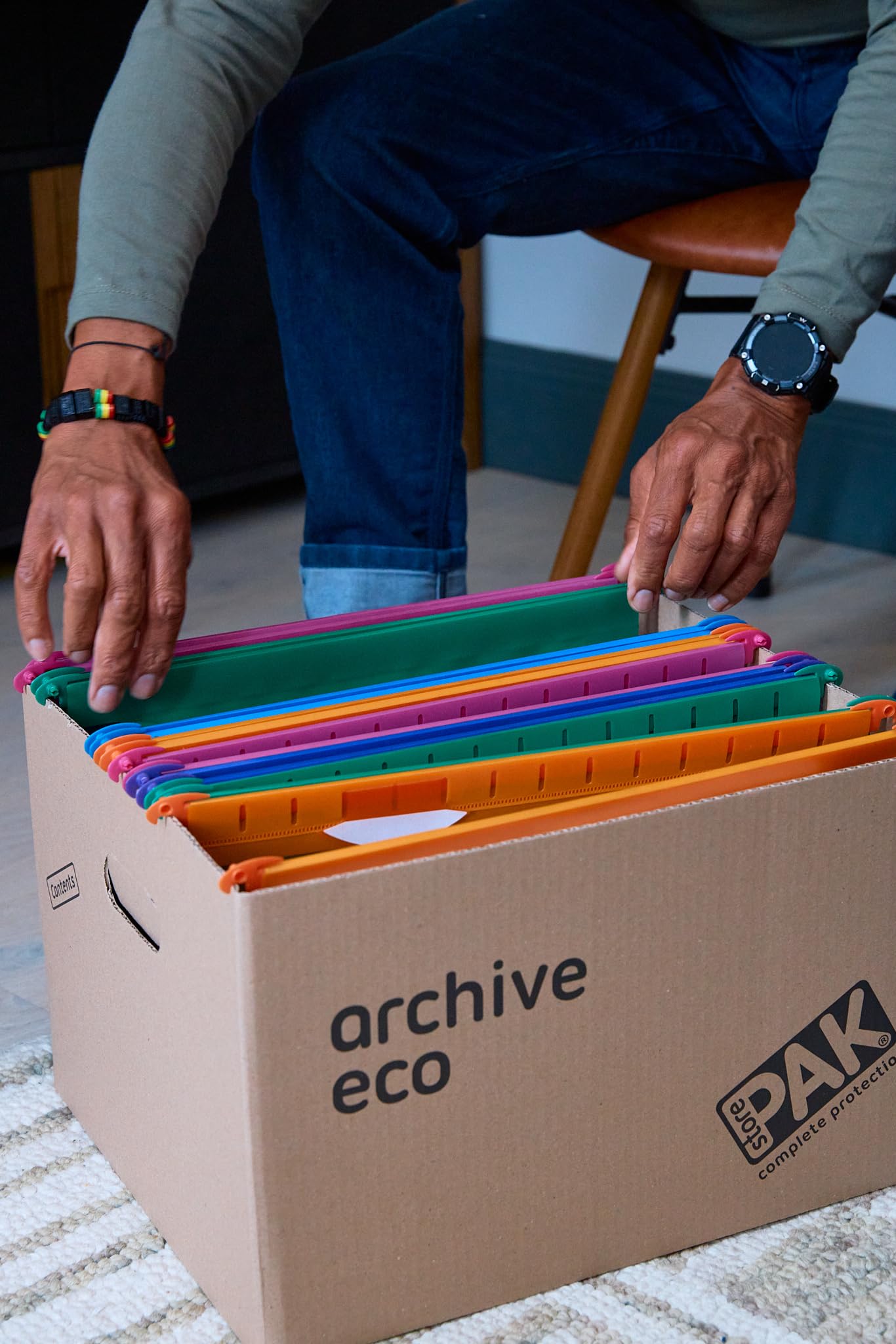 StorePAK Eco Archivkartons mit Deckel, 10 Stück Flach verpackt; einfach zusammenzubauen. Ideal für Zuhause, Büro und Umzug. Archiv-Box. braun