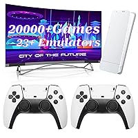 Vista 1 de Hikonia Retro Game Console with 20000 Games,Plug & Play Video Game Console 18 Emulators Classic Games,4K HDMI Output for TV,Dual Controllers