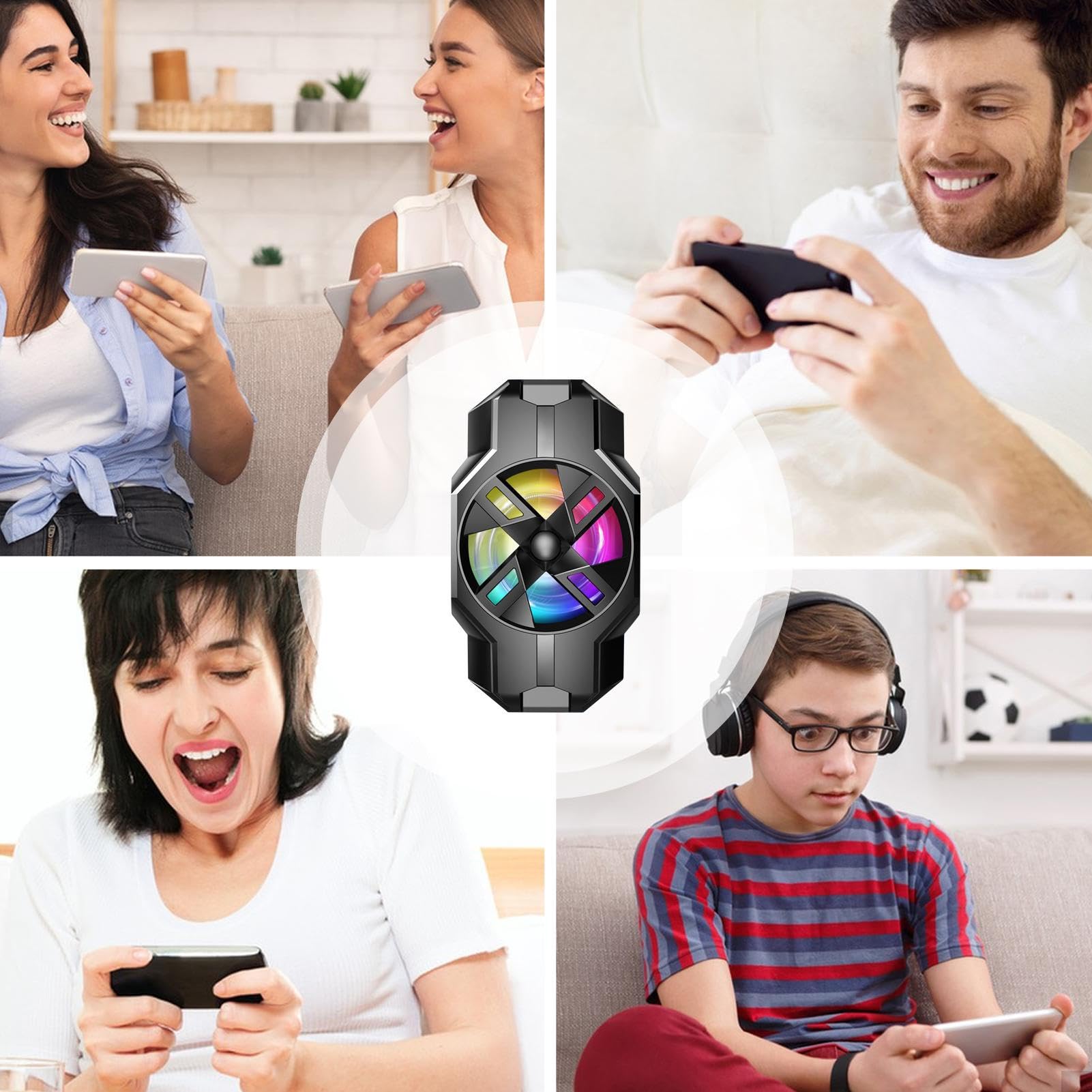 Ventola di raffreddamento del telefono, dispositivo di raffreddamento del telefono cellulare, Dispositivo di raffreddamento per cellulare con clip posteriore, Radiatore per cellulare silenzioso con