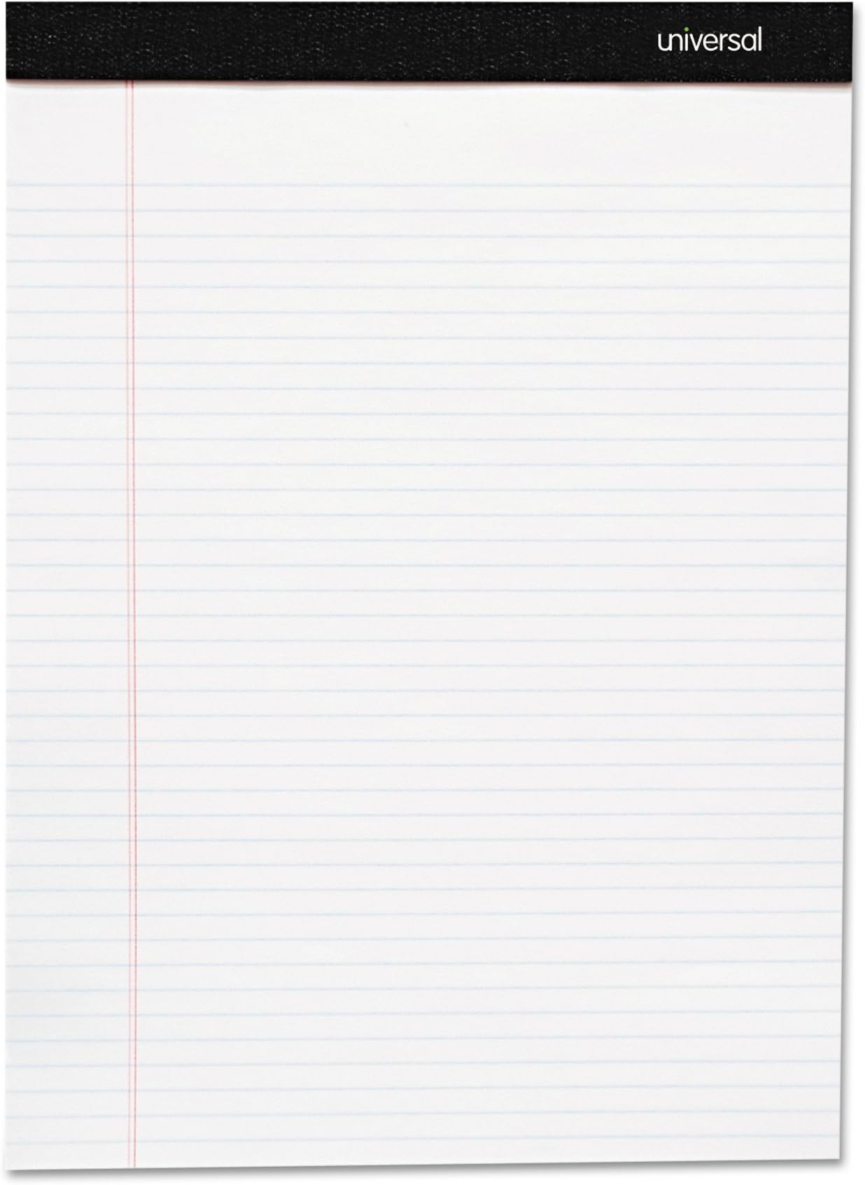 Universal 30630 Premium Ruled Writing Pads, White, 8 1/2 x 11, Legal/Wide, 50 Sheets (Pack of 6 Pads)