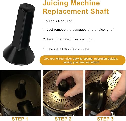 Miniatura 4 de Reemplazo del eje para exprimidor de cítricos compatible con modelos ELCJ-1600S ELCJ-1700S ELCJ1900S, pieza de reparación del eje de transmisión del