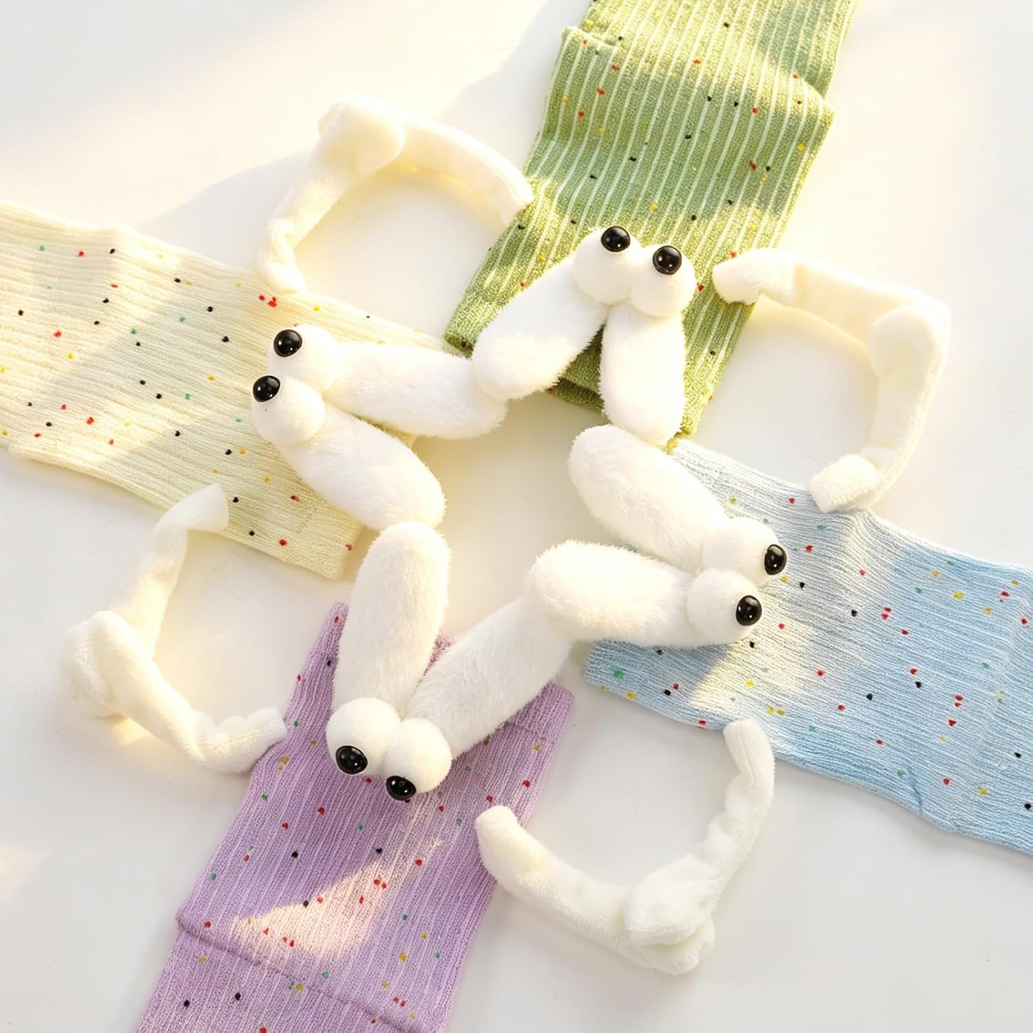 4 Pairs Magnetic Hand Holding Socks Funny Couple Socks image 3
