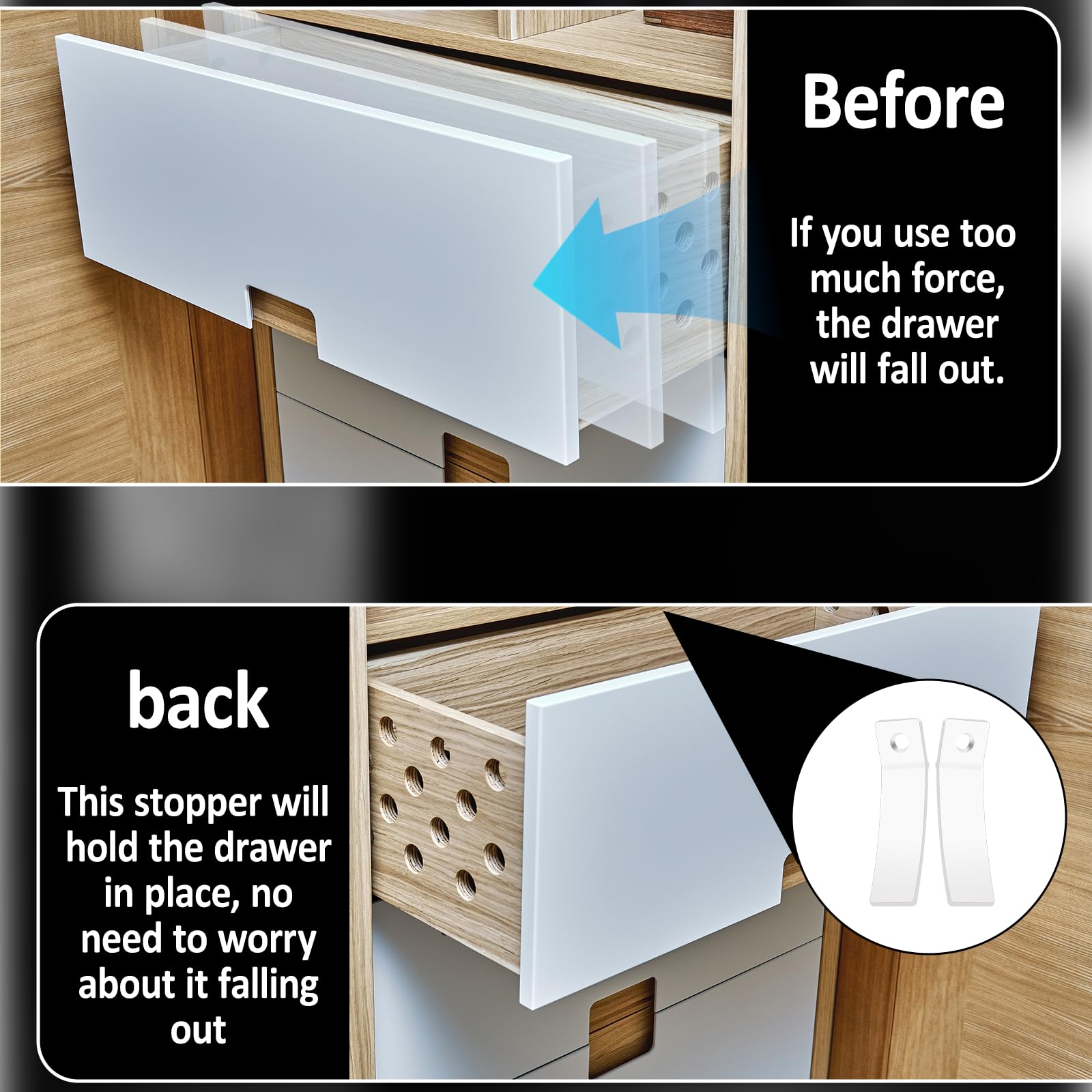 20 Pcs Non-Slip Drawer Stops Plastic Drawer Stoppers with Screws for Dresser  Furniture Chest Drawers Sides Bottom Repair Tool (2.36 x 0.63 x 0.09 Inch)  : Amazon.com.au: Home Improvement