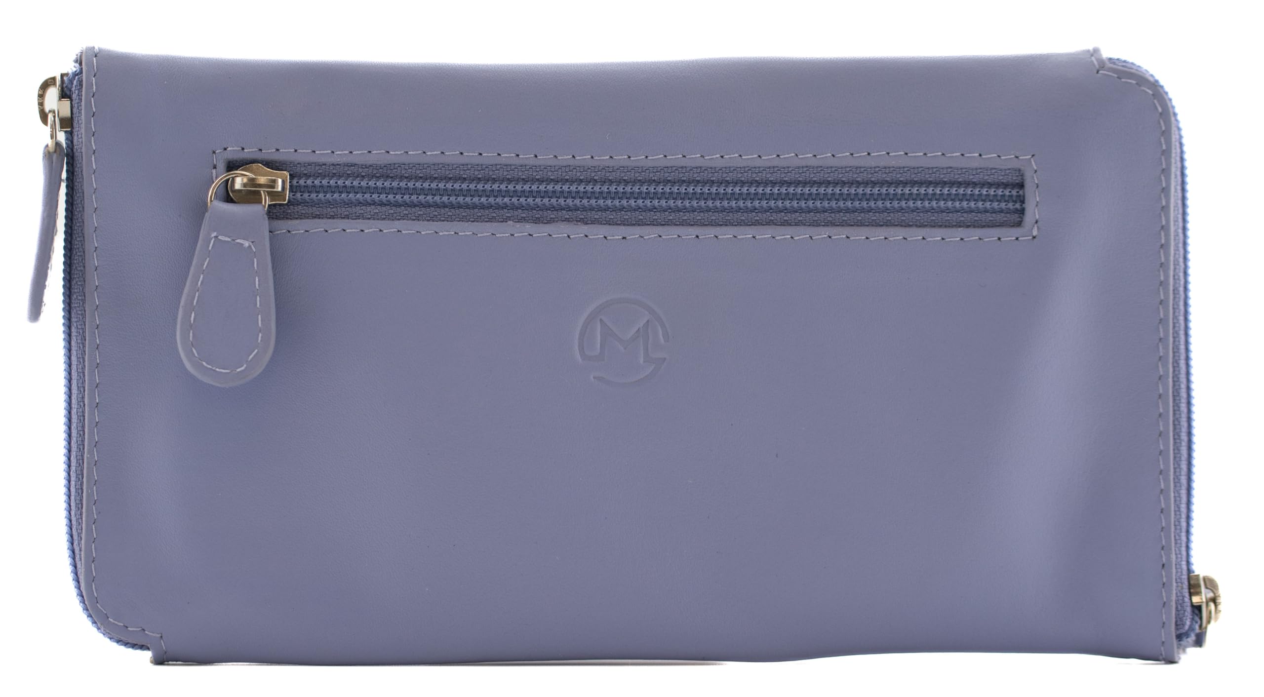 Mala Leather Double Zipped Glasses Case For 2 Pairs Of Glasses - 14 919 (Purple)
