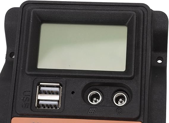 12V 24V Dual USB Solar Charge Controller PWM, Photovoltaic Solar Panel Charge Regulator with LCD Display, Automatic Voltage Detection for Off - Grid Solar Systems (10A)