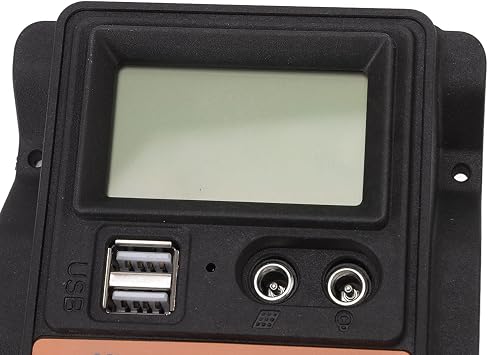 12V 24V Dual USB Solar Charge Controller PWM, Photovoltaic Solar Panel Charge Regulator with LCD Display, Automatic Voltage Detection for Off - Grid Solar Systems (10A)