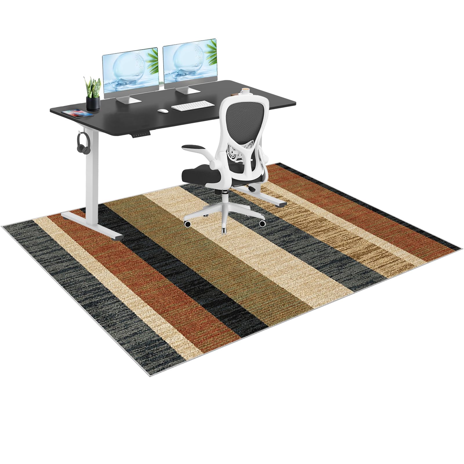 GmyoieqI Carpet Floor Protector For Office Chair Heavy Duty Office Chair Mats for Carpeted and Hardwood Floor, Non-slip Gaming Chair Mat, Multi-Purpose Computer Desk Chair Mat Large 70 x 100 cm