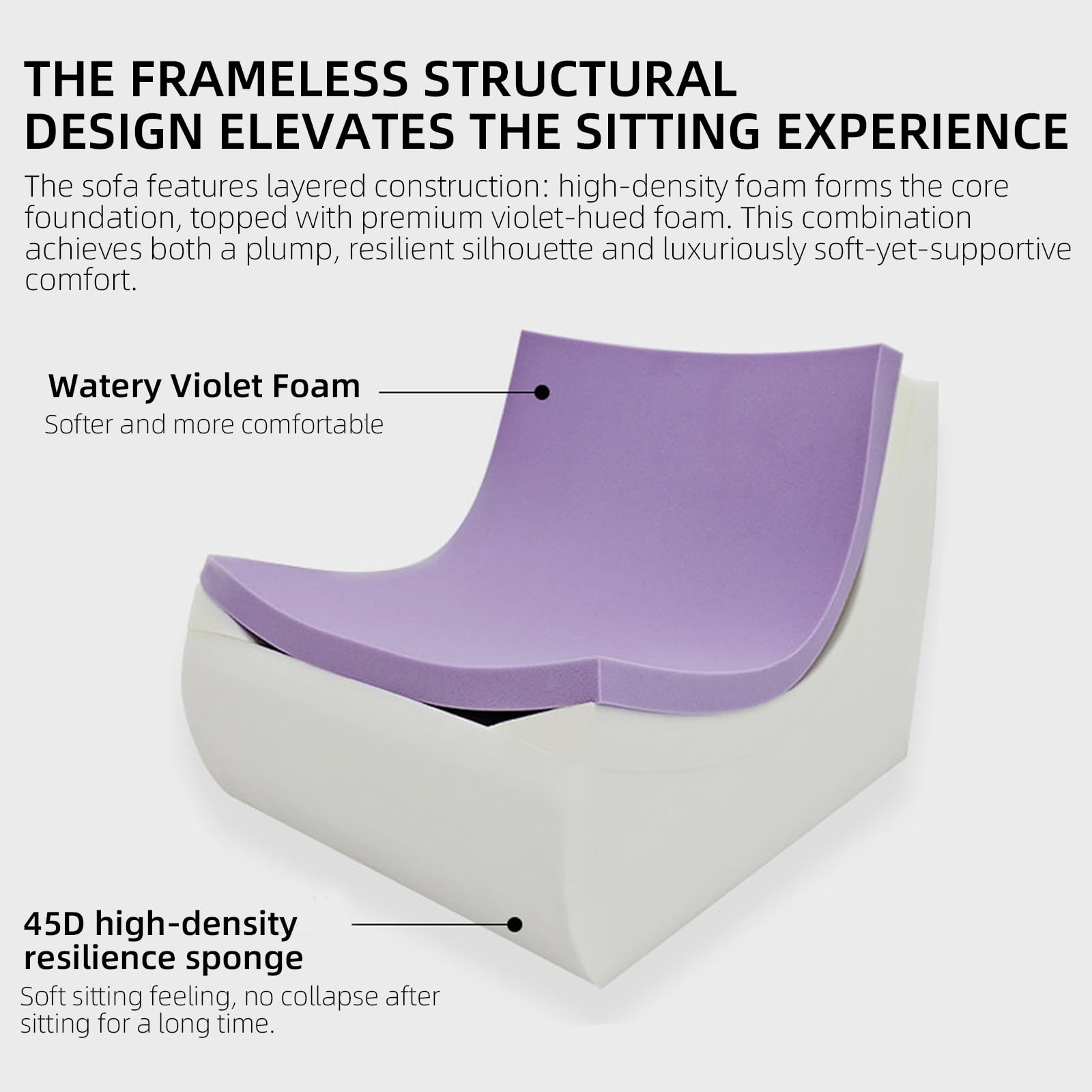 Sillón puff reclinable de felpa con relleno de espuma de alta resistencia, sofá de suelo perezoso para sala de estar, dormitorio, oficina, juegos
