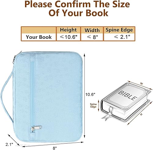 Miniatura 84 de Fundas para la Biblia para mujer, funda para la Biblia para niñas, bolsas de la Biblia para niños, funda de transporte con asa, estuche
