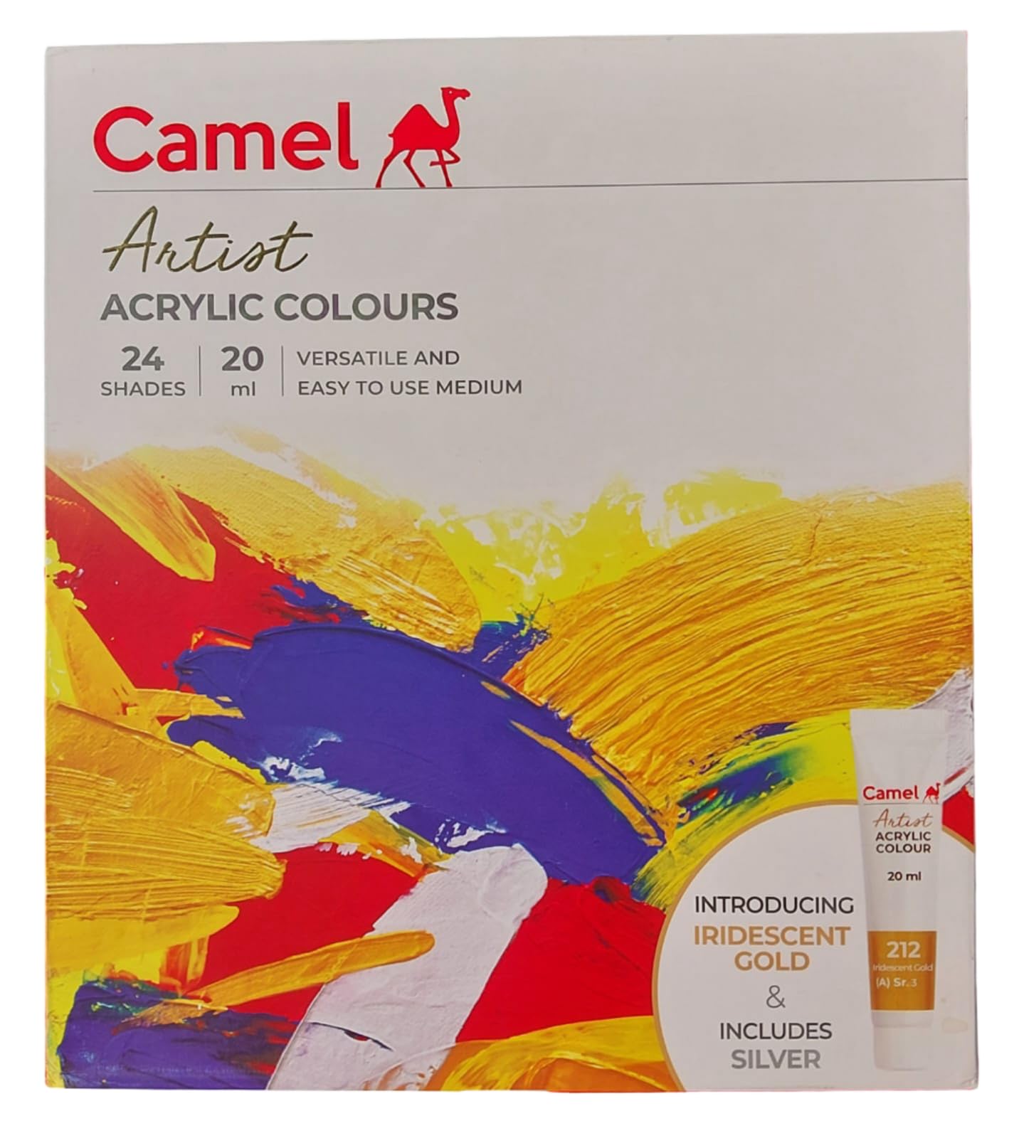 Camel Artist Acrylic Colours 20ml, 24 Shades (Assorted Colour)-image-11