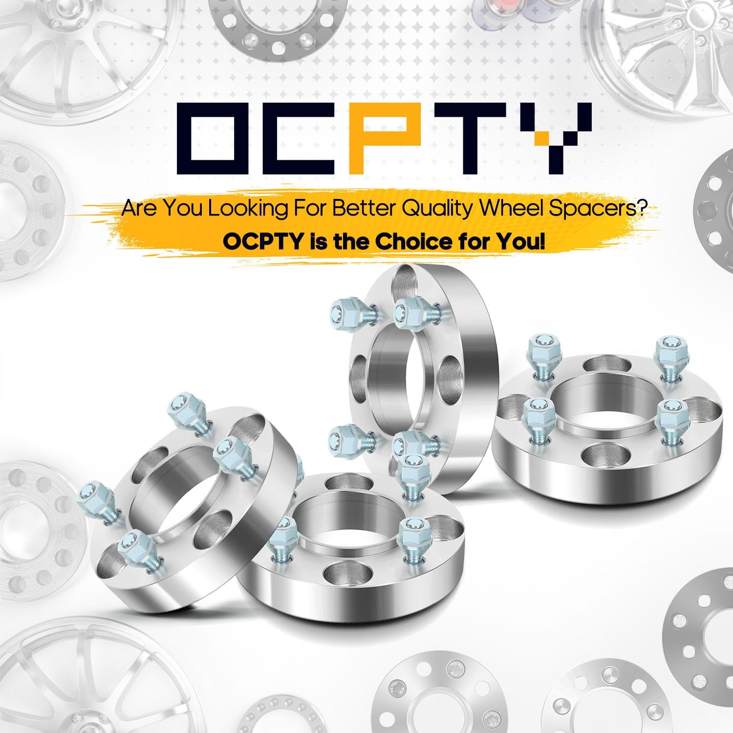 OCPTY 4PCS 4x110 to 4x110 Wheel Spacers 1" Wheel Adapters 10x1.25 Studs 74mm Center fit for 2007-2008 for Arctic Cat for 250/2002-2004 for Bombardier for Quest 500