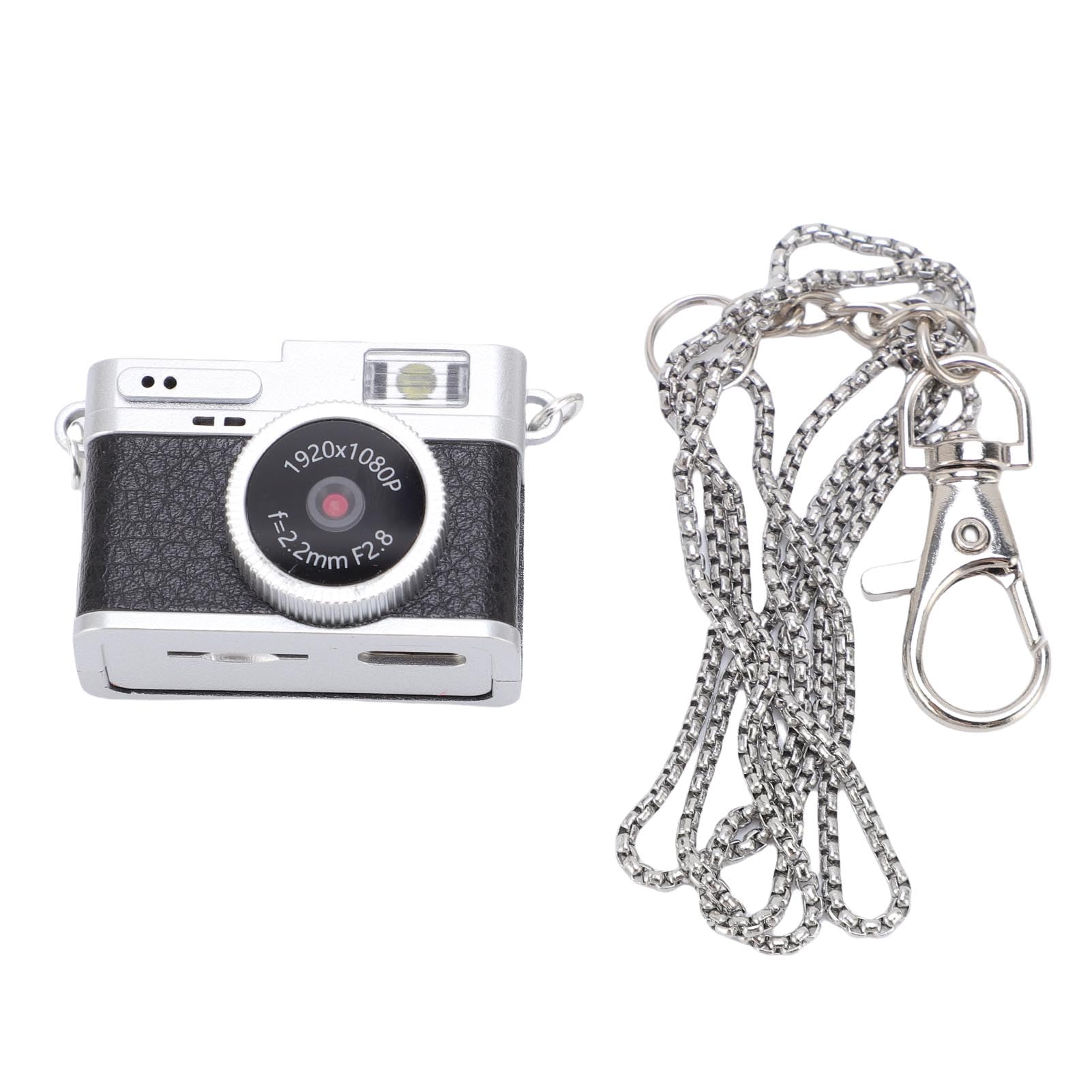 Bewinner Cámara de Llaves Retro Digital - Video de 1080p Mini Cámara Portátil, Fotos de 2MP, Camcorders Digitales Retro de Pantalla de 0.96 Pulgadas con 6 Filtros y Flash LED (Black)