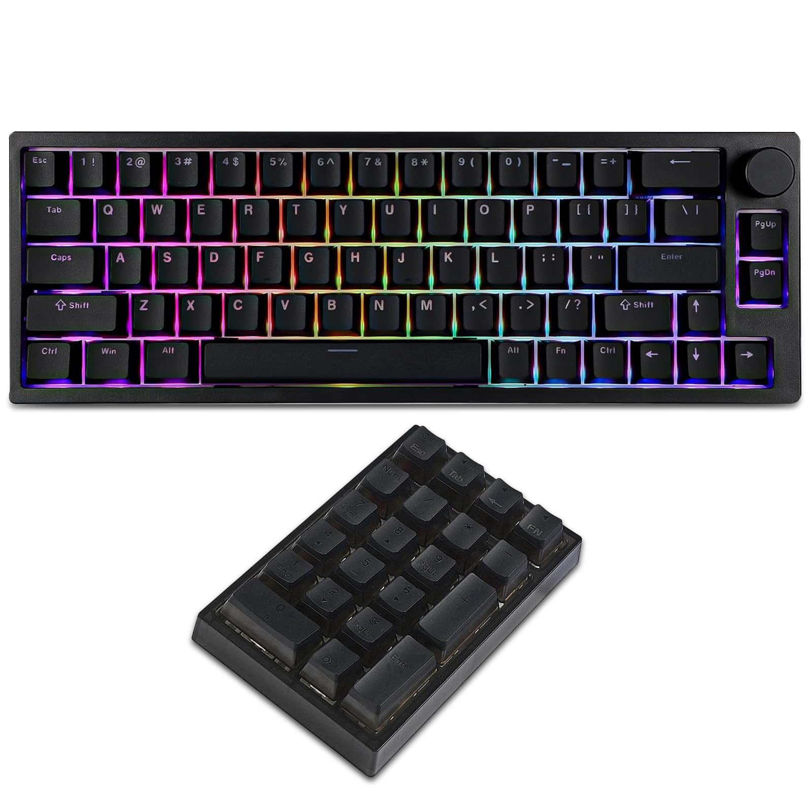Amazon.com: BOYI 66Pro 65% Mechanical Keyboard+21 Numpad Comb,RGB ...
