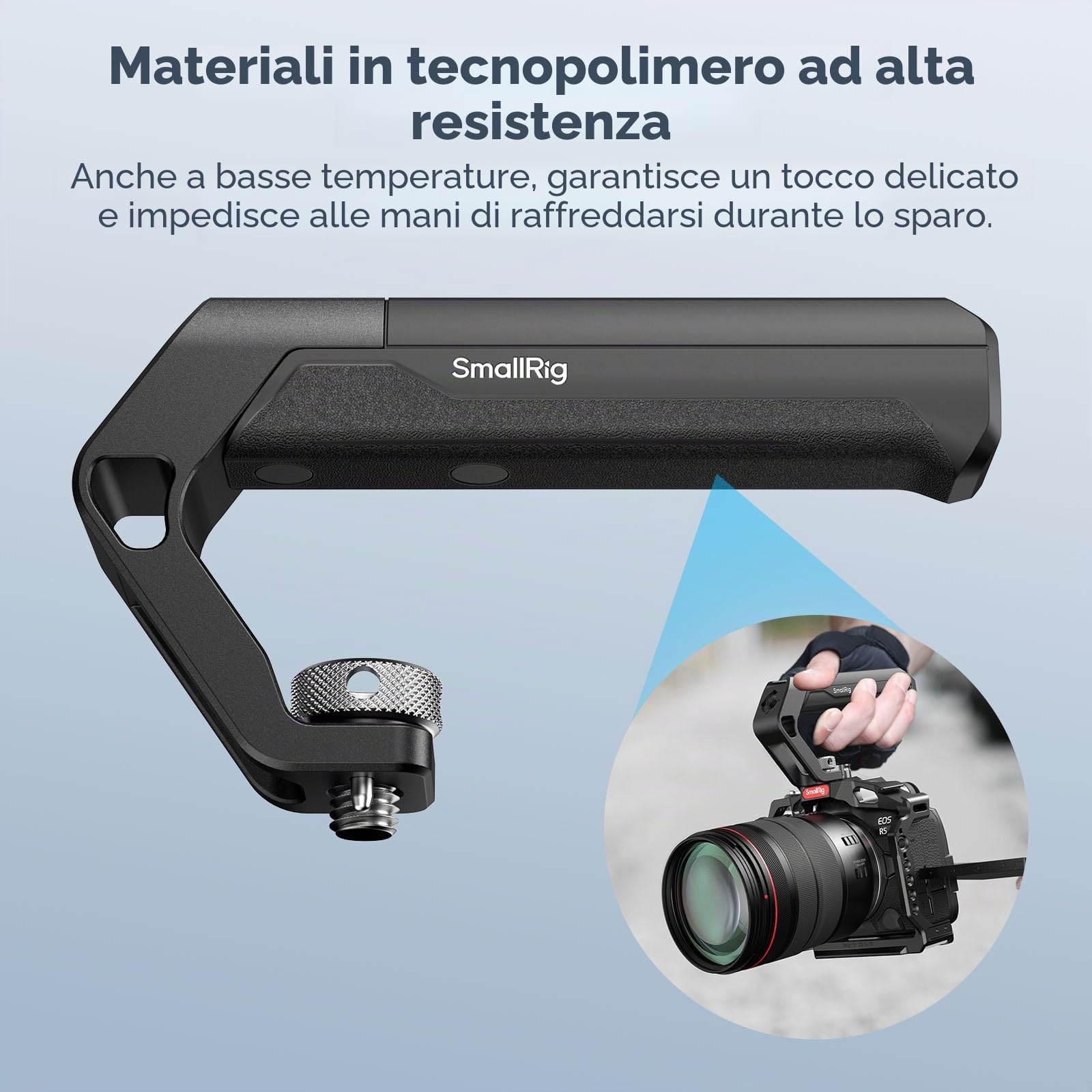 SMALLRIG Maniglia Superiore per ARRI-Standard Leggera con 3/8'' Perni di Posizionamento, Top Handle per Sony Alpha 7 V - 4757