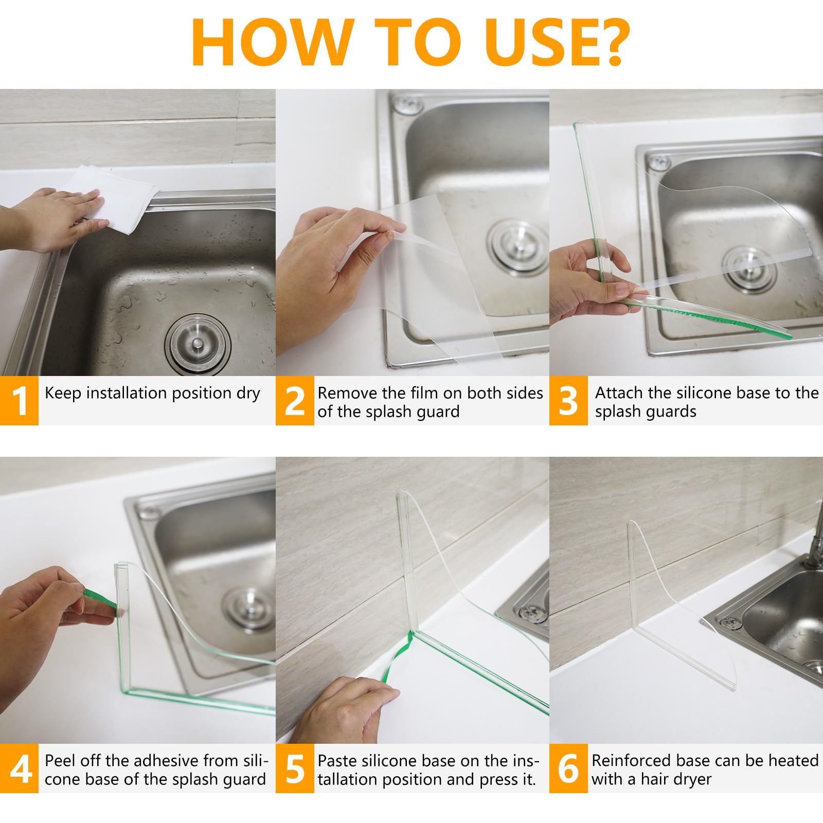 Pare-éclaboussures Pour évier - Silicone Anti-éclaboussures Pour Robinet,Écran Anti