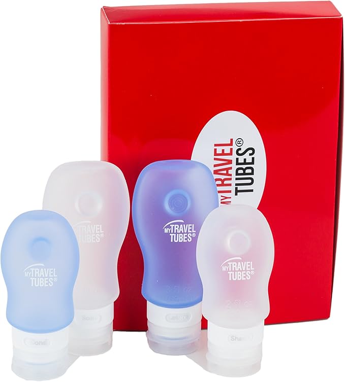 TSA Approved Silicone Travel Bottles Four Pack 2 and 3Ounce for
