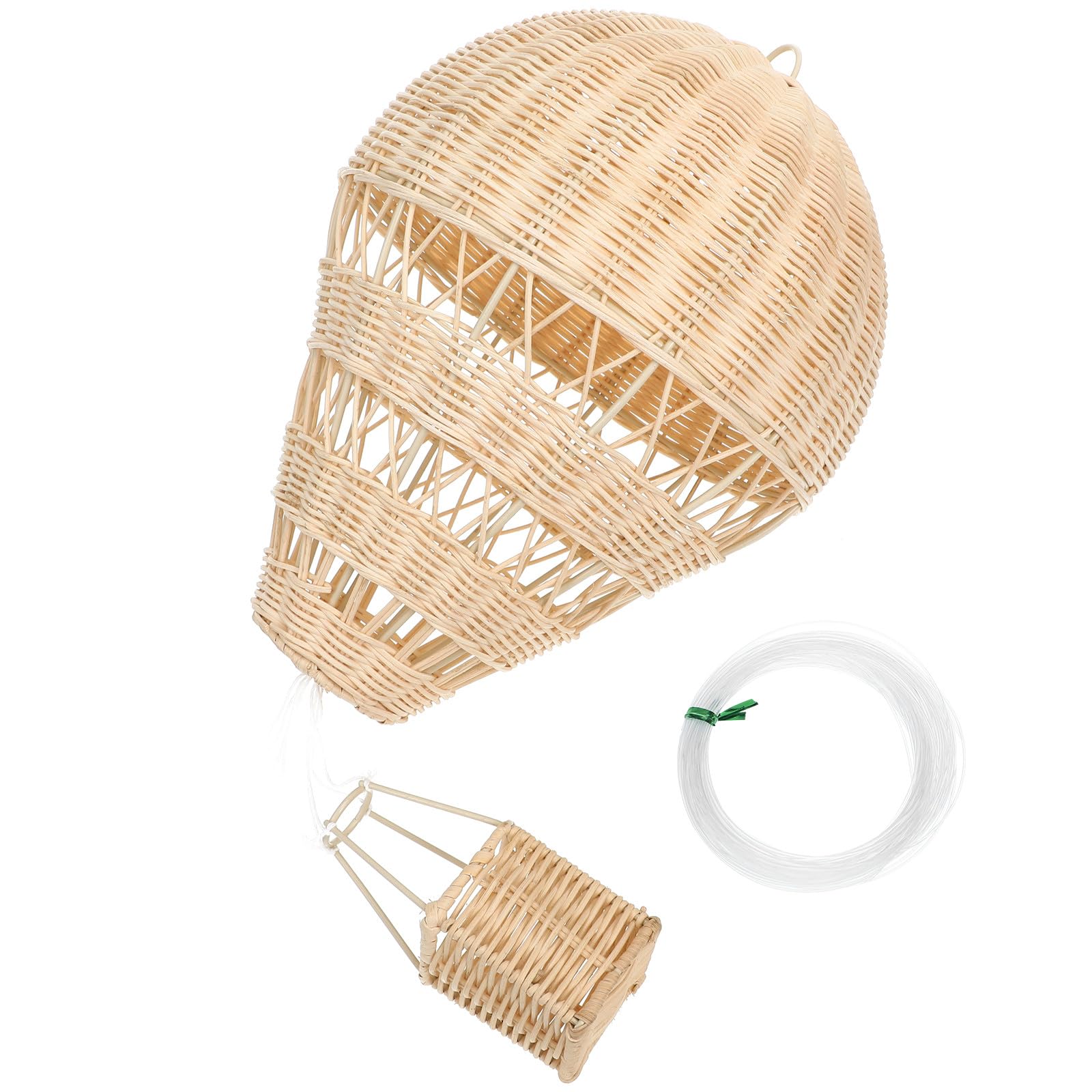 Montgolfière rotin pour décoration murale de chambre bébé cocooning
