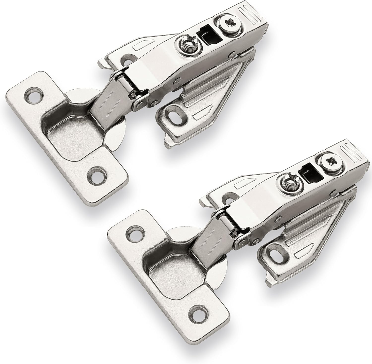 DecoBasics (10 PCS) Full Overlay Soft Close Cabinet Hinges for Kitchen Cabinets - 105° Face Frame Concealed Cabinet Door Hinge -3 Way Adjustability -