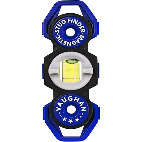 Vaughan Magnetic Stud Finder Leveler - Locate Screws, Nails, Metal Studs