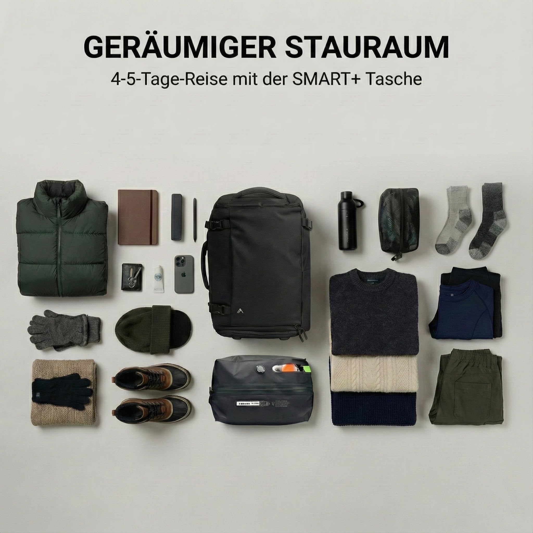 +Zermatt-Horn Rucksack herren Reise-Rucksack 35L | Laptop 15-17 Zoll. Kabinenrucksack Handgepäck mit Vakuumtasche | Flugzeug Reisen got bag reiserucksack