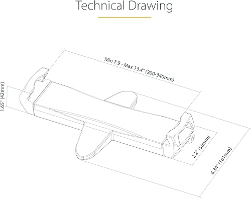 Miniatura 7 de StarTech.com Adaptador de montaje VESA para tabletas de 7.9 a 12.5 pulgadas, hasta 4.4 lbs (4.4 libras) - Patrones VESA de 75 x 75/100 x 100 -