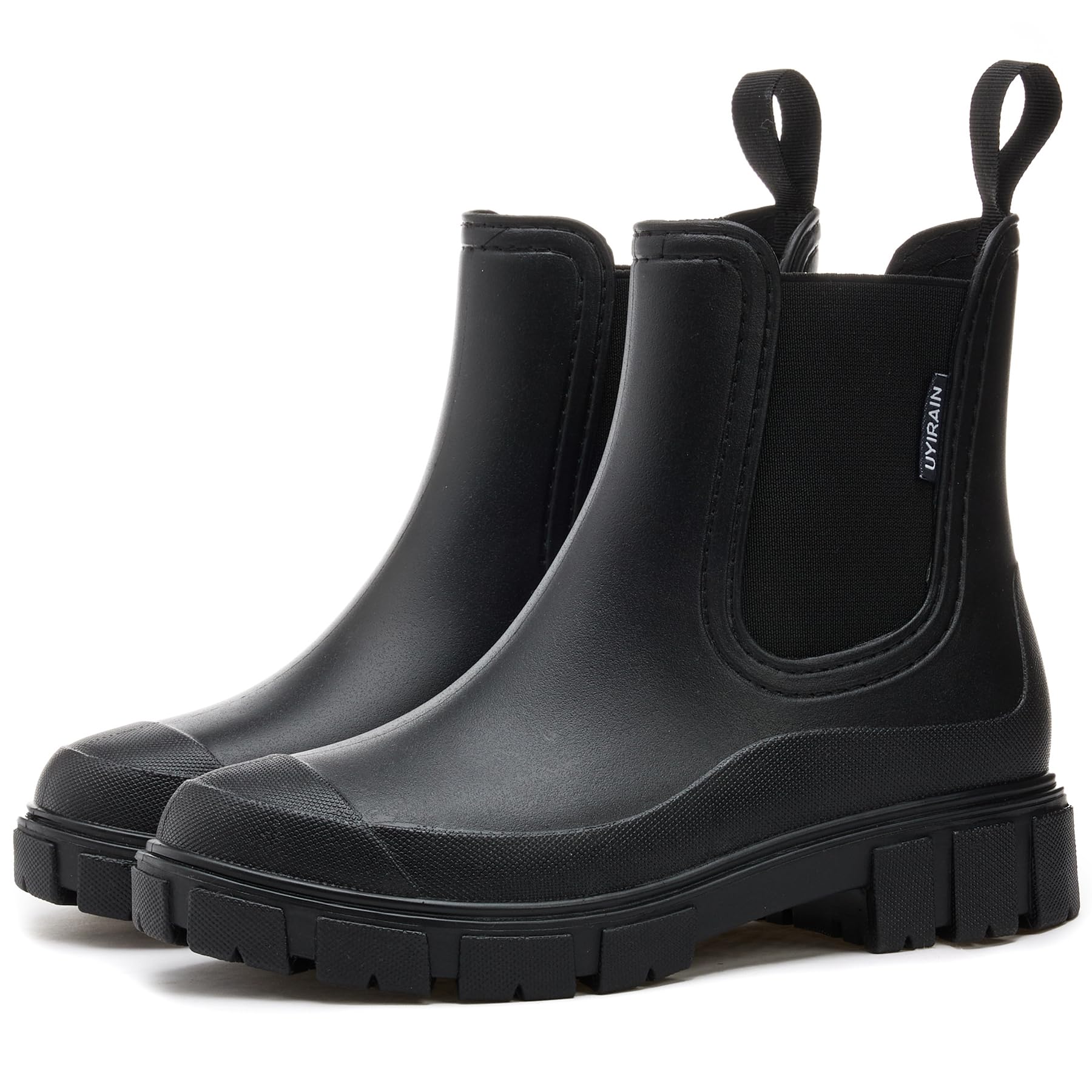 WOWSTICK Womens Ankle Rain Boots Waterproof Lightweight Slip Resistant Fashion Garden Booties