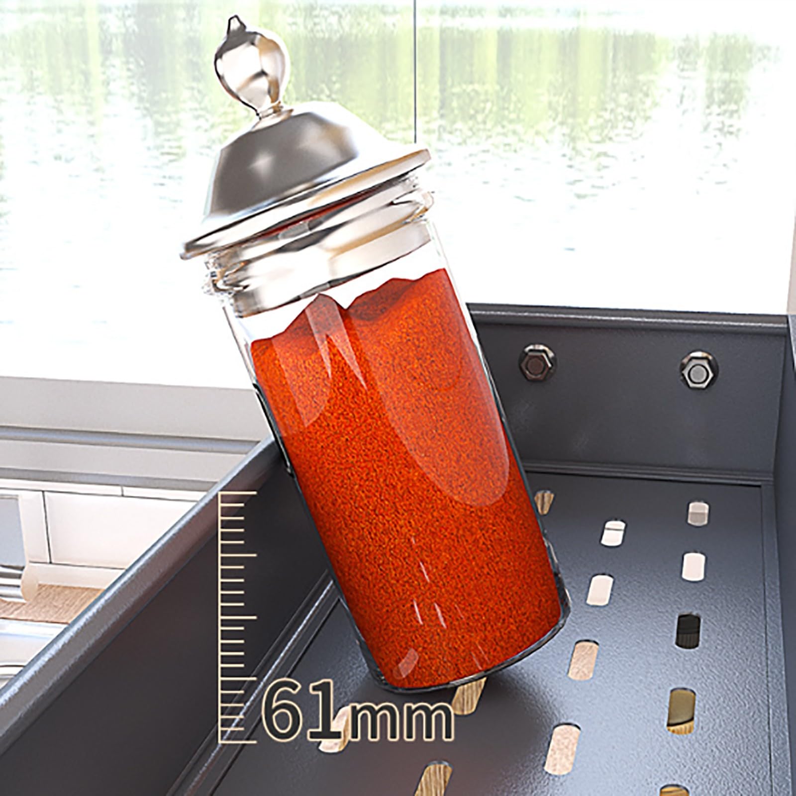 Organizer per Porta spezie a 2 Livelli, ripiano Porta spezie in Metallo, Organizer per Porta spezie da Cucina, Contenitore per spezie da Armadio per Cucina, Soggiorno, Bagno