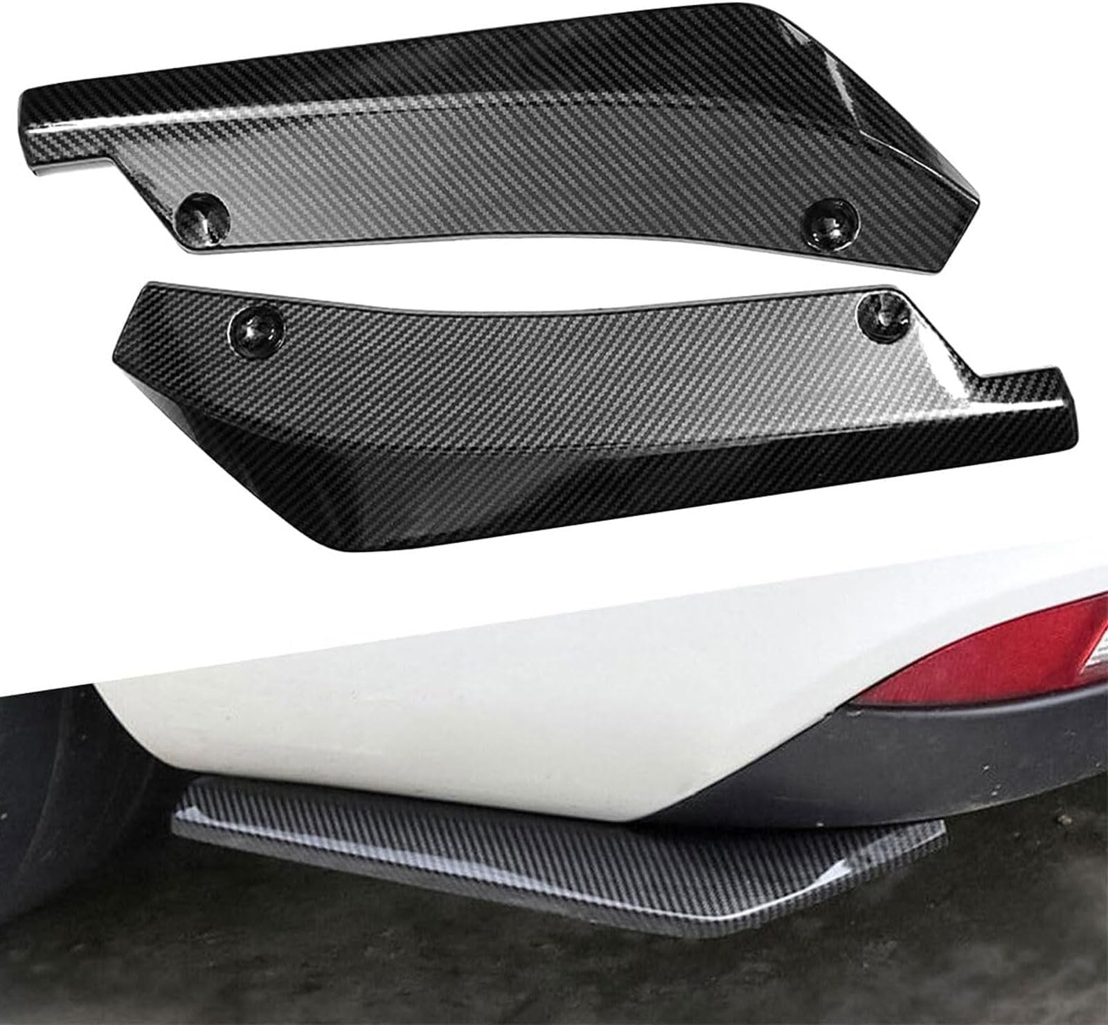 Car Rear Bumper Lip Spoiler for Toyota Corolla Hatchback XII (E210) 2018-2023 2024 2025, 2 Pcs Rear Corner Rear Llip Diffuser Spoiler Side Fin Scratch Protector, Car Accessories