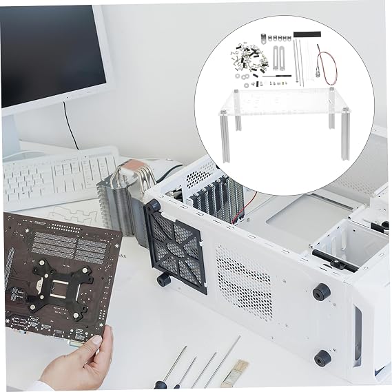 Open Frame Computer Case Rack with Acrylic Panel