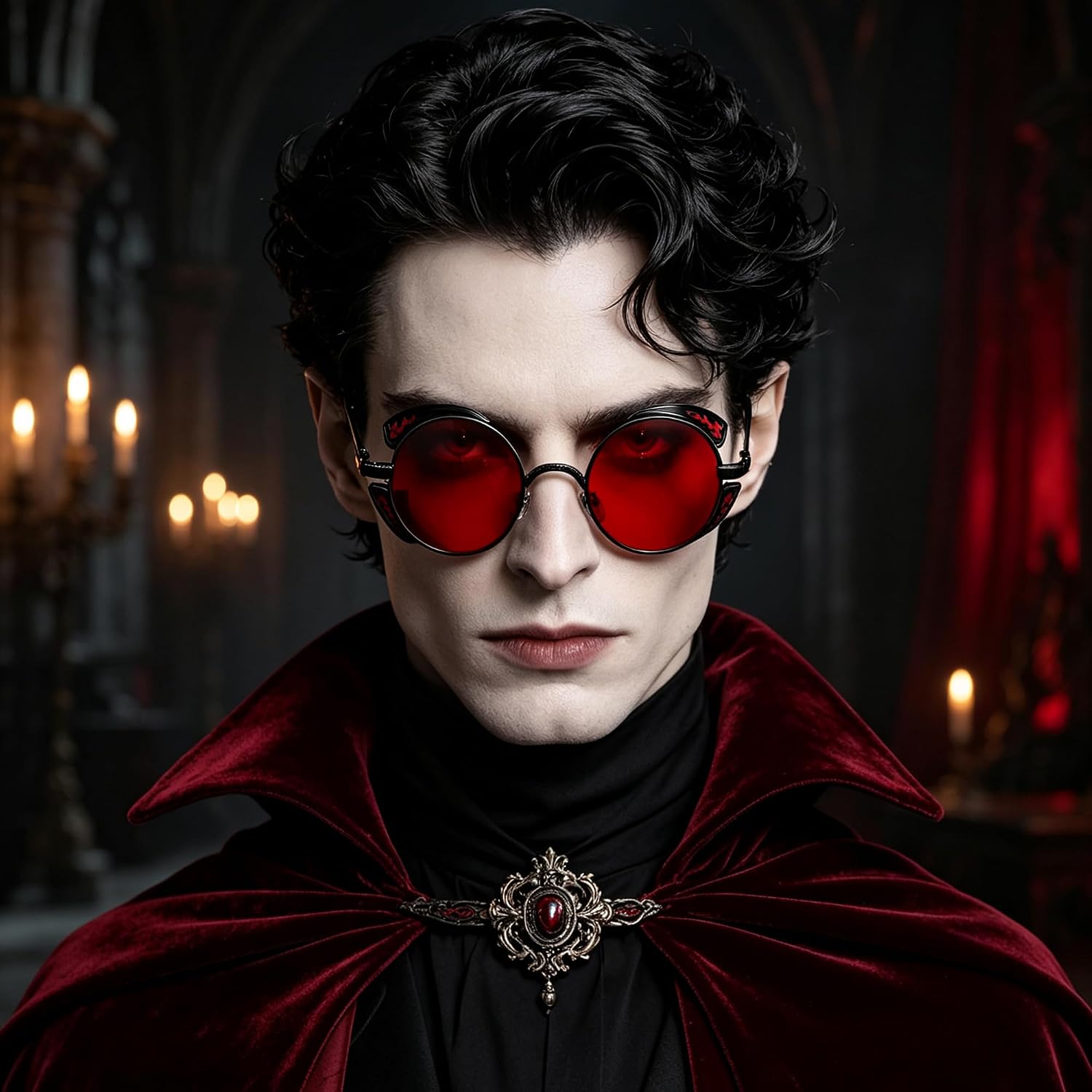 Vampire Sunglasses Gothic Steampunk Halloween Costume Glasses