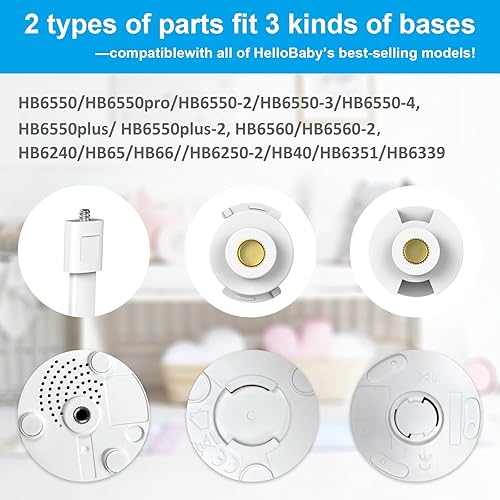 Miniatura 2 de HelloBaby Soporte de cámara para HB6550, soporte para monitor de bebé, soporte de cámara HB6550HB6560HB6081HB65HB651, brazo flexible de 20 pulgadas