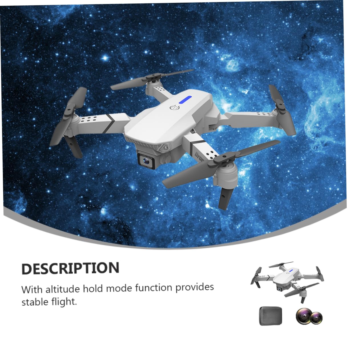 E525 z Dwoma Obiektywami Do Zdjęć Lotniczych 4k w Ultrawysokiej Rozdzielczości Zdalnie Sterowany Dron Składany Dron Torebka Do Przechowywania 4 Tys Zdalnie Sterowany Samolot Biały