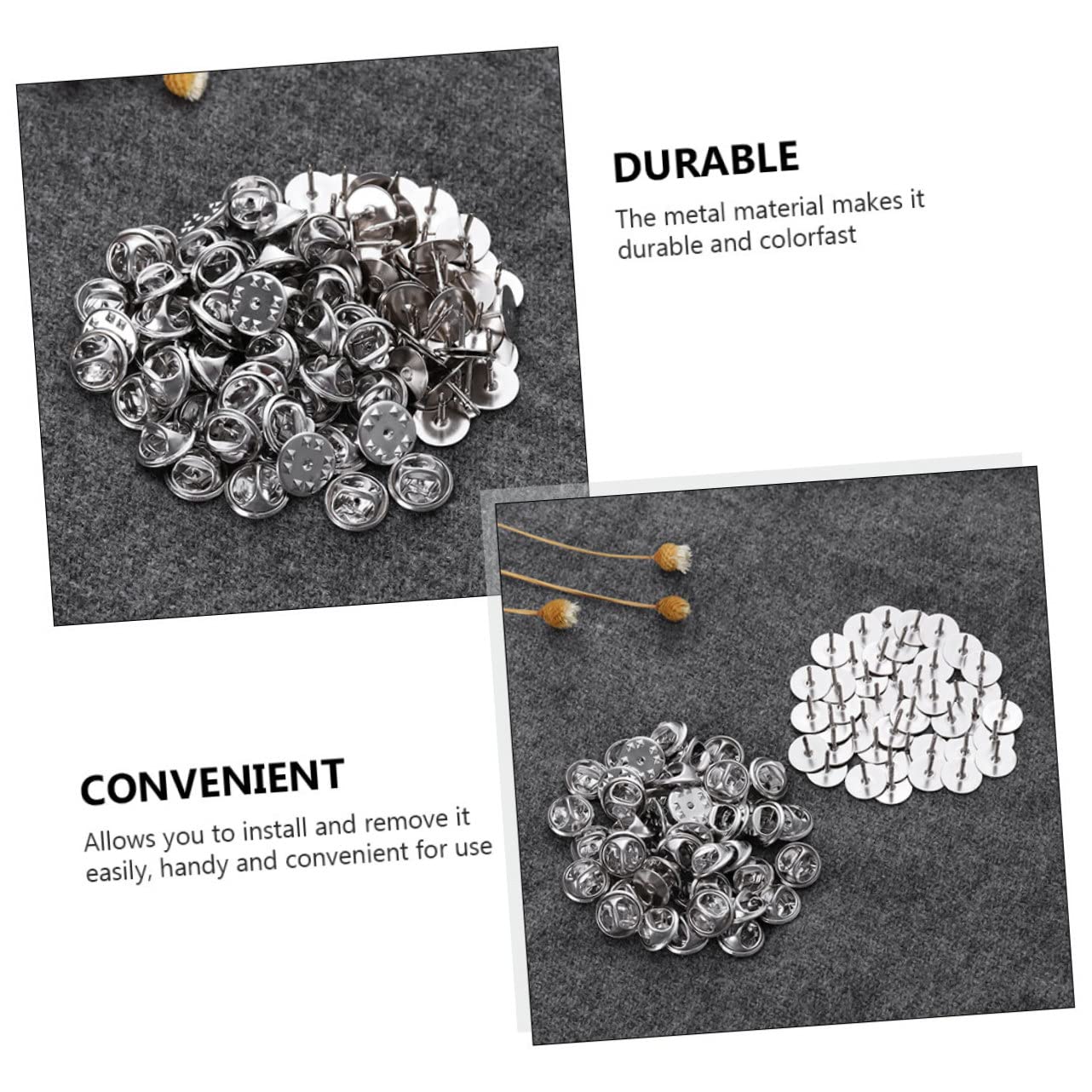 Lurrose 1500juegos Clips De Alfiler De Para Manualidades y Joyería De Fáciles De Usar y Resistentes Para Pin De Solapa y Accesorios De Servicio