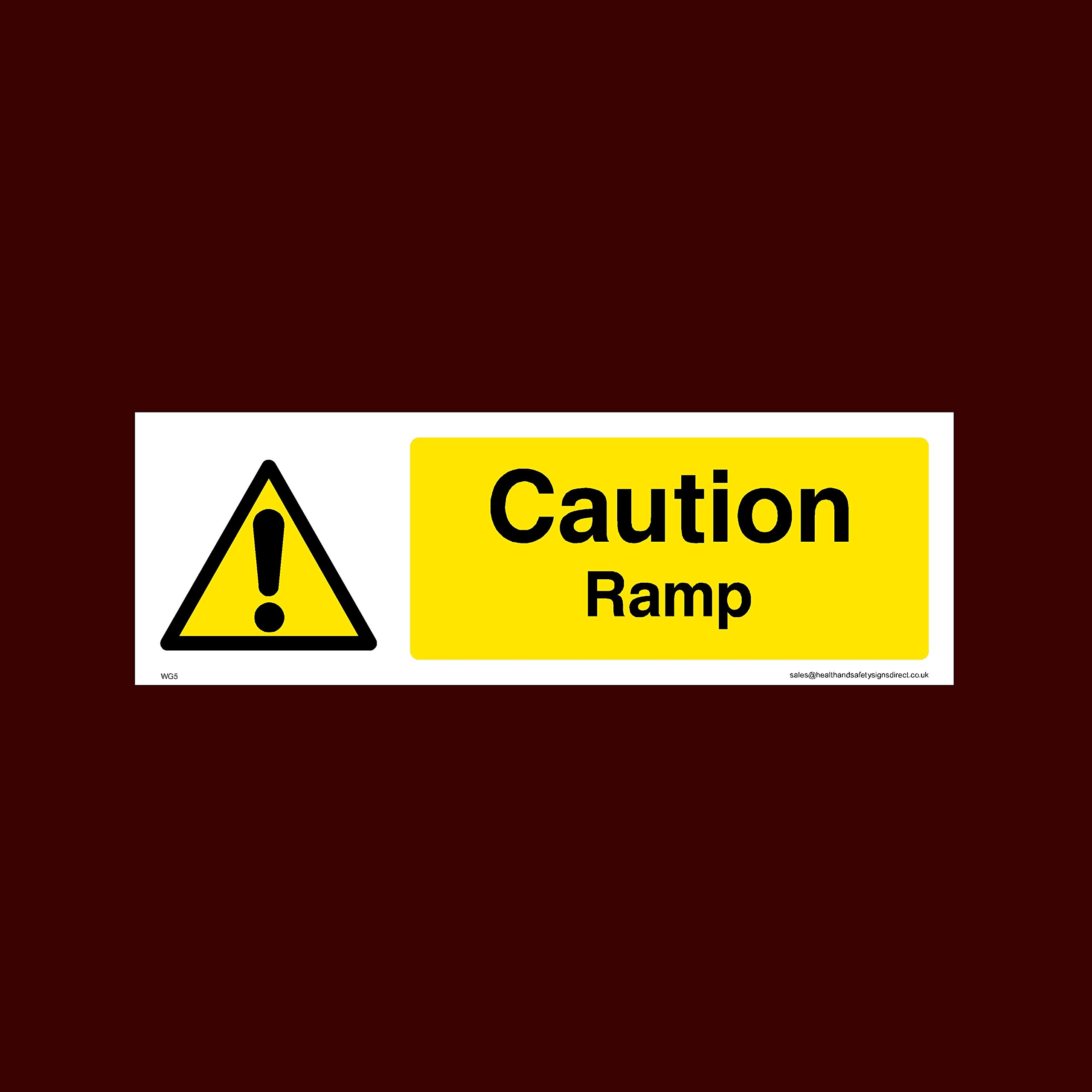 Ussp&S Men's Caution Ramp Sticker/Self Adhesive Sign (Wg5) - Working, Very Hot Water, Mind Head, Mind Step, Water, Hot, Vehicles, Fragile Roof