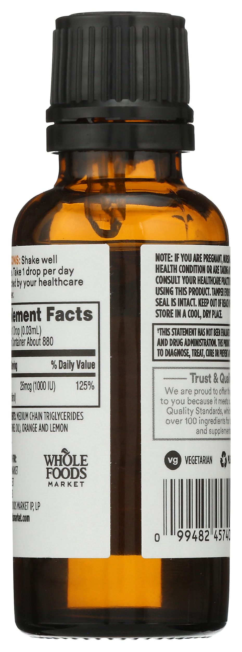 Amazon.com: 365 by Whole Foods Market, Vitamin D-3 Liquid Citrus