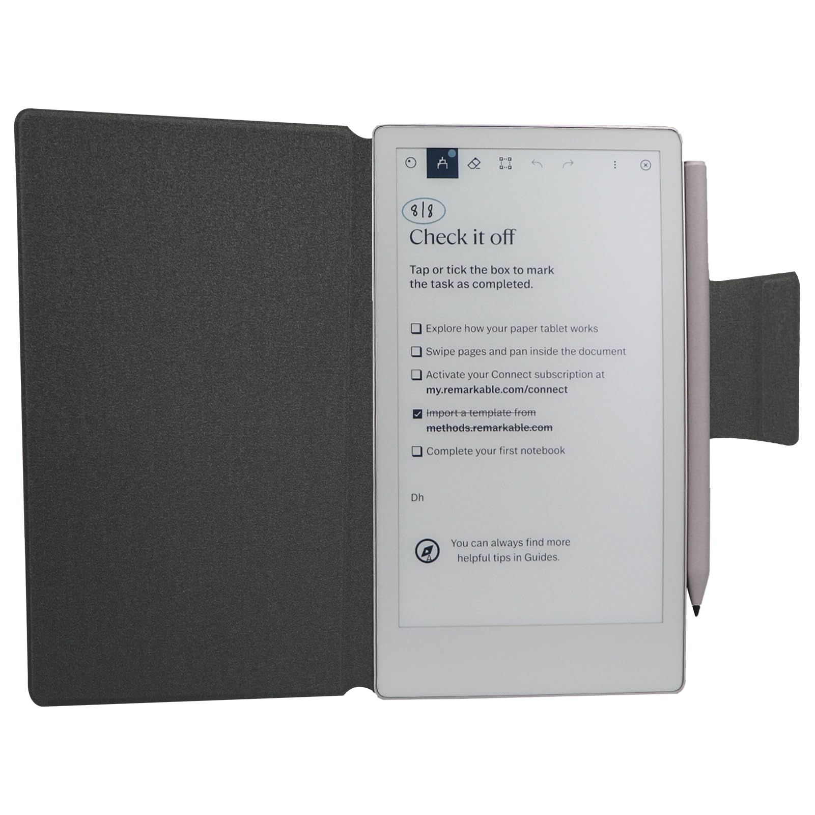 ZhaoCo Etui do reMarkable Paper Pro Move 7.3 cala 2025, Smukłe Lekkie etui Ochronna ze skóry PU Obudowy Magnetyczna - Niebieski