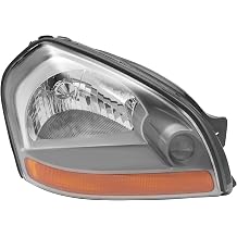 Headlight Assembly For Hyundai 2005-2009 Tucscon Headlamp Headligh LED Light Right Side Black Housing Direct Replacement 921012E050, 921022E050 RIGHT