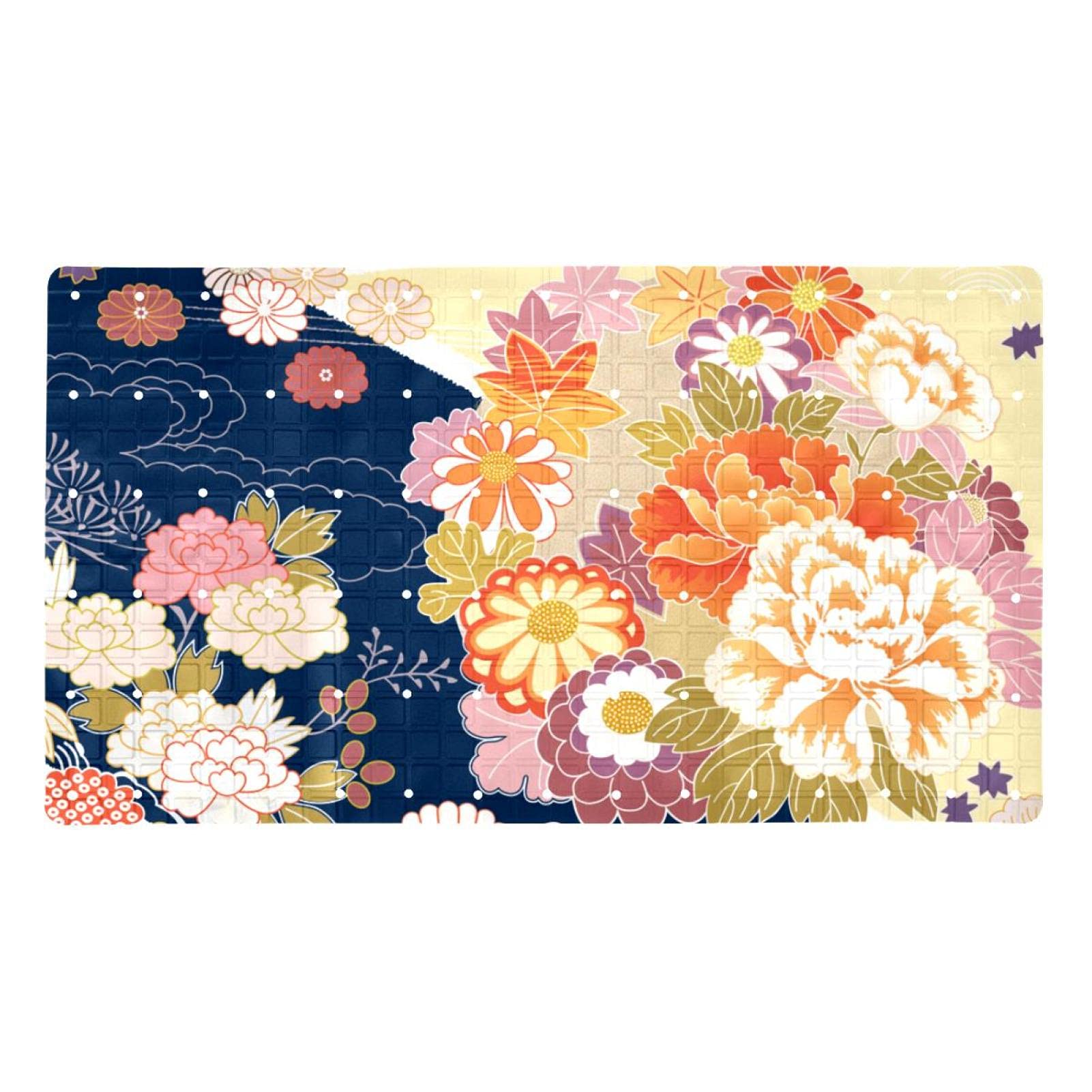 Tapis de bain antidérapant sécurisé avec ventouses et drainage
