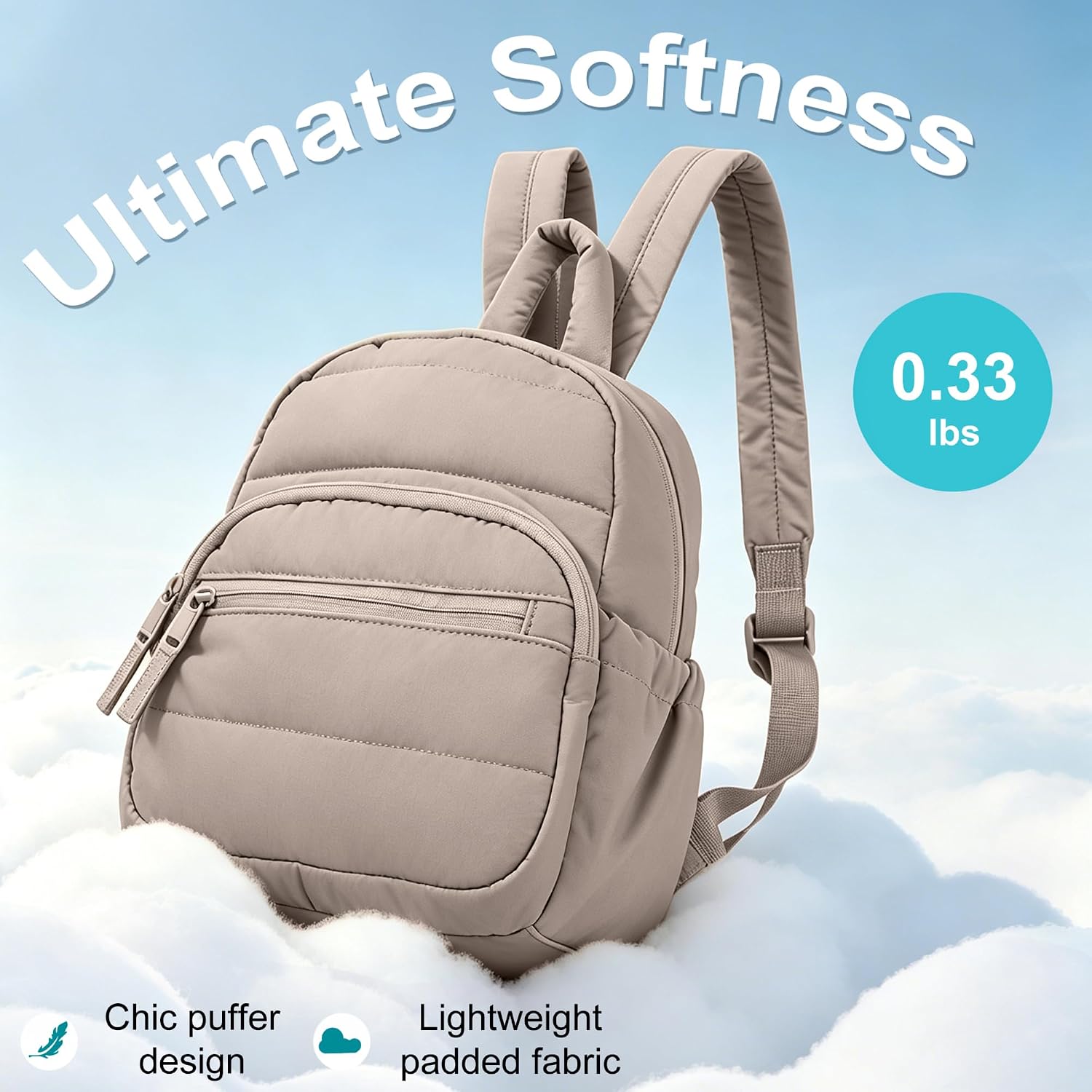 Lightweight Mini Backpack for Women,Taslan Durable Daypack,Casual Travel Backpack with Adjustable Straps for Daily,Travel