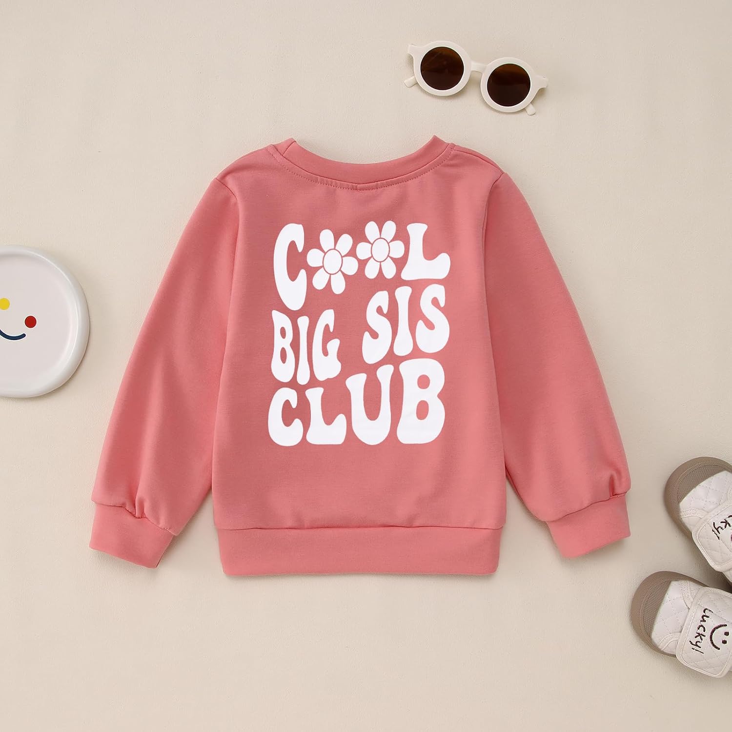 Big Sister Sweatshirt for Toddler Baby Girls - Cool Sis Club Long Sleeve Outfit Shirt for Announcement - Image 5