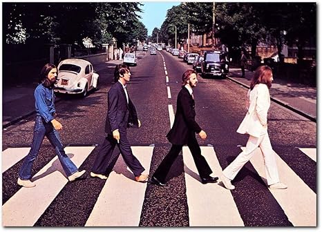 Amazon Com Wall Decor The Beatles Abbey Road Poster 13 X 19 Inches Ready To Frame For Office Living Room Dorm Kids Room Bedroom Studio Posters Prints